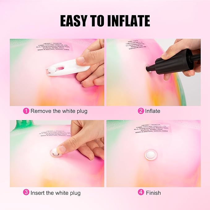 INPODAK Hopper Ball 22 Inch Bouncy Ball with Handle for Kids, Hippity Hop Jumping Bounce Hopping Toy for Boys Girls Ages 7-12 with Pump and Gift Box Great Gift for Birthday Holiday (Pink)