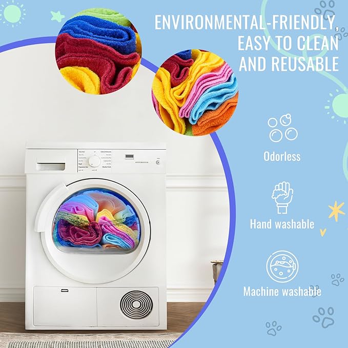 Pet Snuffle Ball, Puzzle Sniffing Interactive Dog Ball for Blind Dogs Training Stress Relief Dog Enrichment Toys Treat Machine Washable (15cm, Rainbow Color Upgrade)