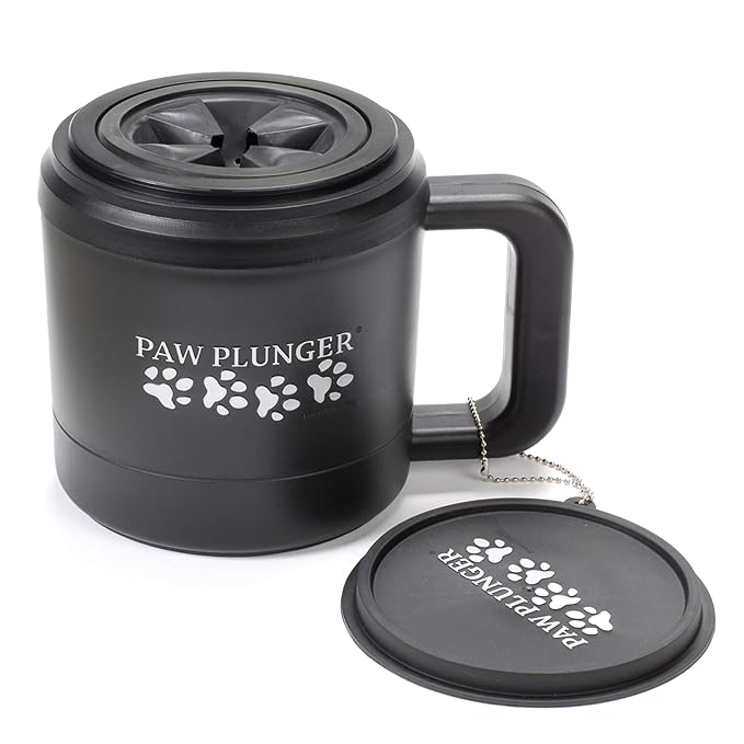 – Dog Paw Cleaner - Puppy Essentials - Portable Dirty Paw Washer - Ideal for Small Dogs - Black