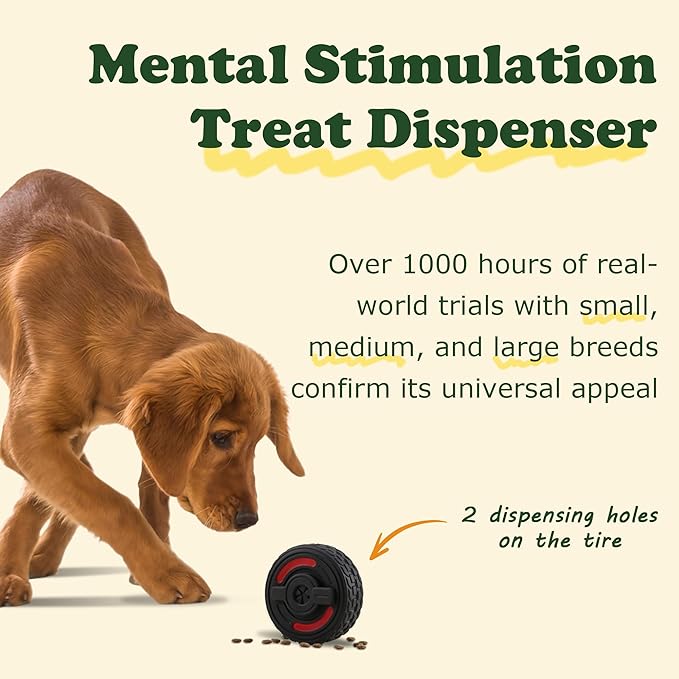 3-in-1 Dog Treat Toy for Aggressive Chewer, Natural Rubber Dog Puzzle, Bully Stick Holder, Frozen Treat Dispensing Toy for Small Medium Large Breeds