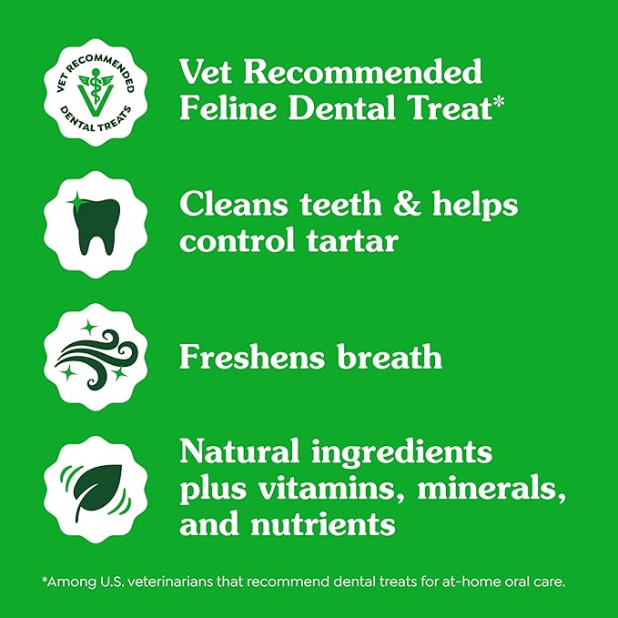 Greenies Feline Dental Cat Treats, Catnip Flavor, 21 oz. Tub