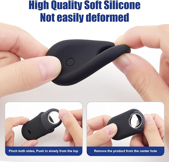 for Samsung SmartTag2 Case, [4 Pack] Silicone Holder for Galaxy Smart tag 2 Keychain Full Body Shockproof, Anti-Scratch for Backpacks, Car Keys, Dog Collars, 2Black/2White