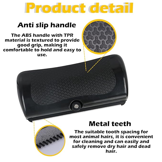 Deshedding Dog Brush, 2025 Upgraded Pet Hair Remover Comb for Shedding, Efficient Pet Hair Trimmer for Dogs, Cats, Rabbits and Horses, Ergonomic Pets Grooming Tool for Matted and Long Hair