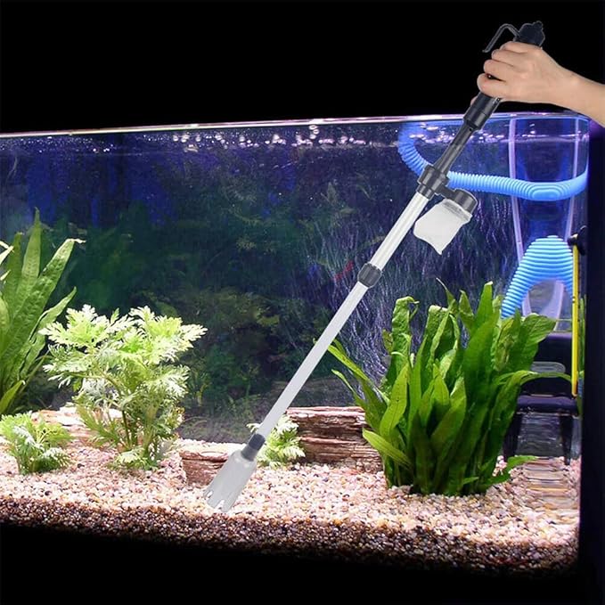 Gigicloud Fish Tank Cleaner Electric Aquarium Vacuum Gravel Cleaner Multifunction Automatic Fish Tank Cleaning Tools for Aquarium Water Changer Wash Sand Water Filter and Water Circulation