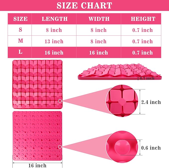 Snuffle Mat for Dogs16“x16”,Premium Silicone Dog Food matInteractive Feed Game for Boredom,Encourages Natural Foraging Skills and Stress Relief for Large Dogs Smell Training Slow Feed Mat P