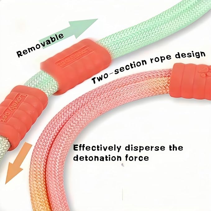 Hands Free Dog Leash Dual Handle, Wearable Leashes for Dog, Padded Waist Belts and Rotating Metal Clip, 5.5 FT for Small Medium Large Dogs (18+ lbs) Walking Training Running (Yellow-Orange)