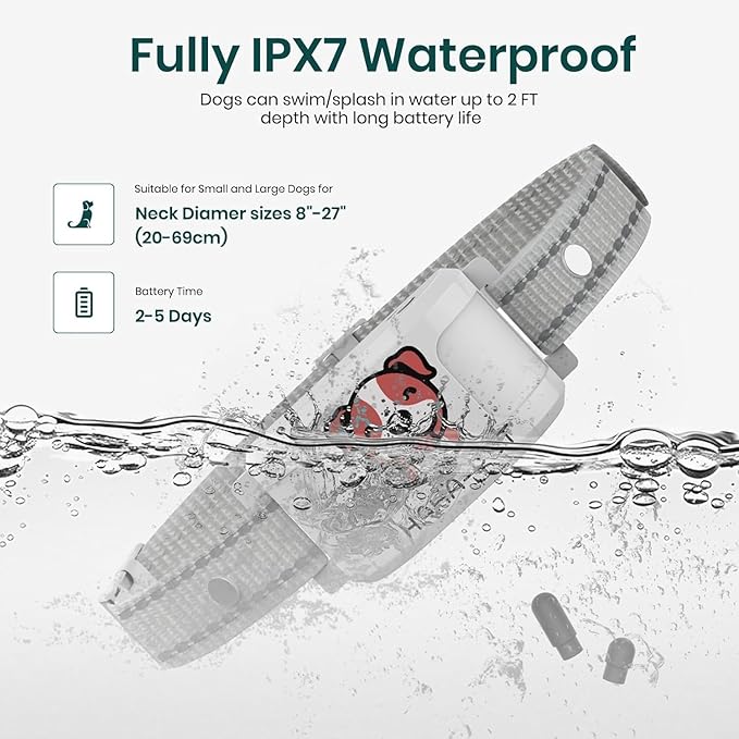 GPS Electric Dog Collar with Free App, Wireless Fence System with Training Collar, Portable Fence for Outdoor Use, Rechargeable Waterproof Collar, Adjustable of Dogs