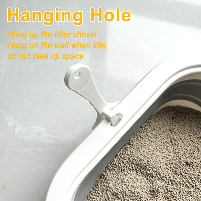 Low Entry Kitten Litter Box, Collapsible Shallow Litter Box Senior Cats Anti-Splashing Kitty Training Open Potty Pan Scoop Leak-Proof Pedal Cat Toilet No Smell Easy Clean