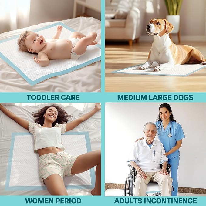 100 Count Disposable Bed Pads for Adult 36" x 36", Chucks Pads Underpads Bed Liner for Incontinence, Extra Large Puppy Pads / Dog Pee Pads / Wee Wee Pads for Training, XL, 45 Count