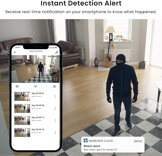 WiFi Camera 2K, Galayou Indoor Home Security Cameras for Baby/Elder/Dog/Pet Camera with Phone app,24/7 SD Card Storage,Works with Alexa & Google Home G7