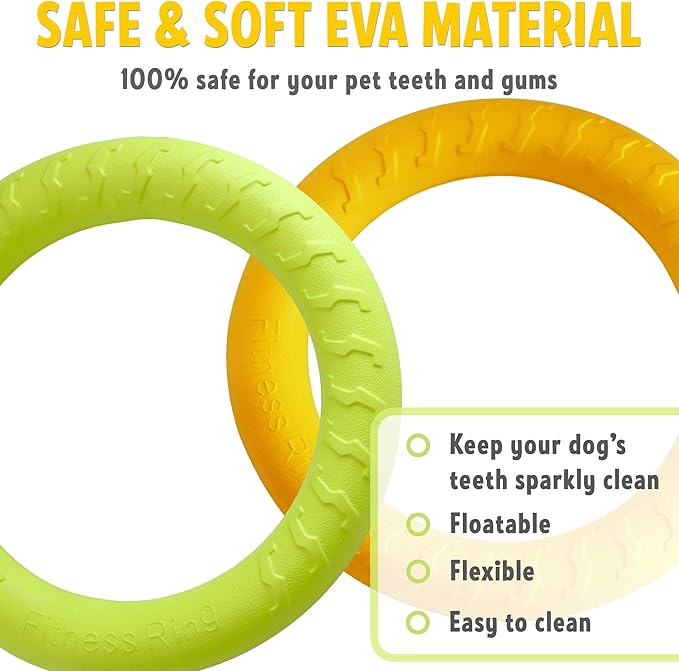 PetSpy Dog Training Ring for Outdoor Fitness Floatable Pulling Toy and Flying Disc Interactive Play Tool for Small Medium Large Dogs