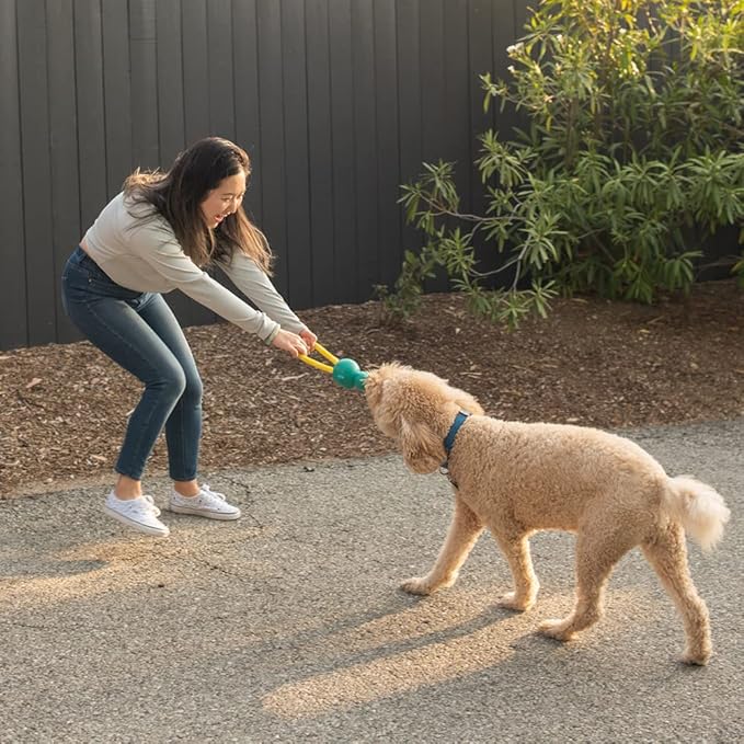 ZippyPaws - RopeTugz Pink Aggressive Chewers Dog Toy - Durable Rope, Squeaky Chew Toy, Perfect for Tug of War, Suitable for Small, Medium, and Large Breeds - Machine Washable