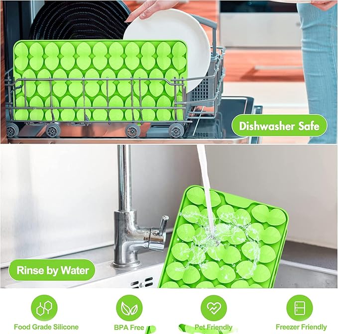 Medium Silicone Snuffle Mat for Small Medium Dogs Cats Slow Down Eating,Slow Feeder Lick Mat for Dry Wet Food for Pet Training Smell,Encourages Natural Foraging Skill,Relieving Stress (Green)