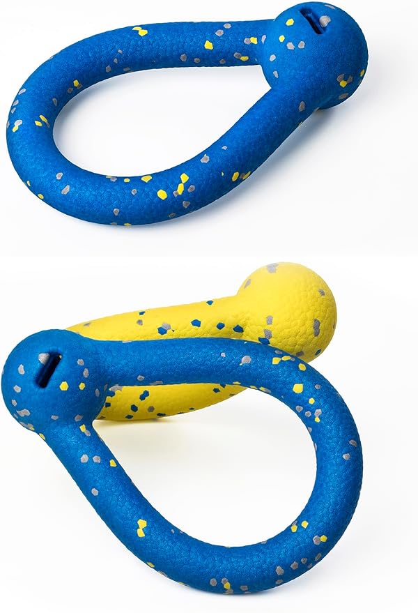 Indestructible Dog Toys Dog Toys for Large Dogs Flying Discs for Medium/Large Breeds Dog Training Ring,Floating Dog Ring Toys for Throwing,Catching Flying Lightweight Dog Toy (Blue)