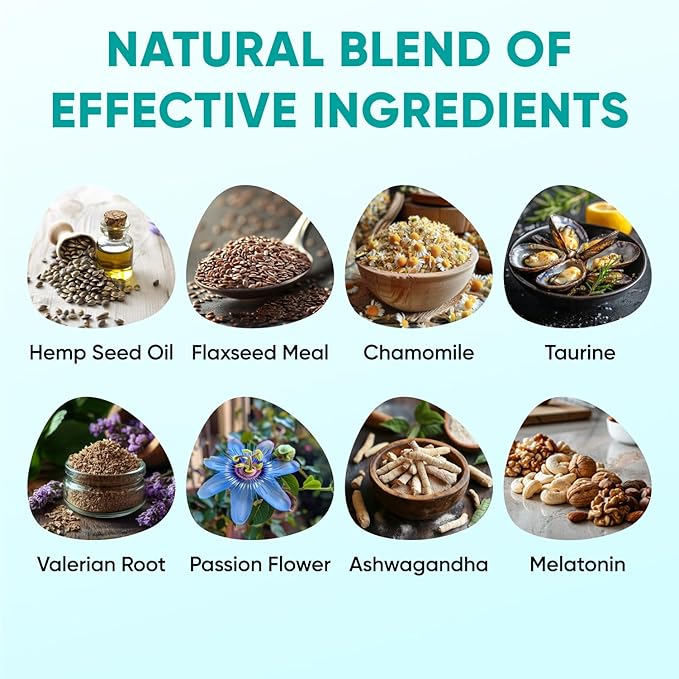 Hemp Calming Chews for Dogs - Dog Calming Chews for Anxiety Relief, Stress, Separation, Fireworks, Thunder, Travel, Vet Visits - USA Product - 120 Soft Treats with Melatonin, Chamomile, Passion Flower