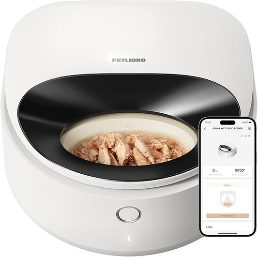 PETLIBRO Automatic Cat Feeder Wet Food Refrigerated New Upgraded APP Control,3 Days Freshness 3 Meals,Semiconductor Cooling&Quick Chills Wet Food Dispenser,Polar WiFi Timed Auto Pet Feeder for Cat Dog