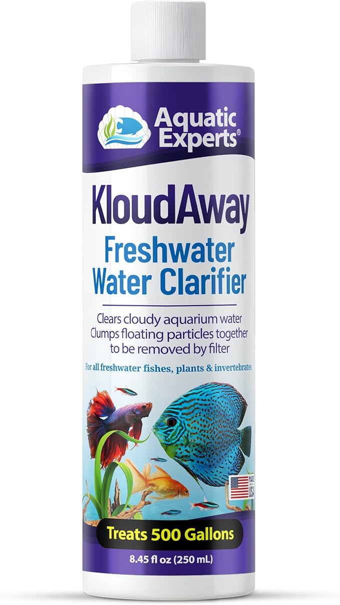 KloudAway Freshwater Aquarium Water Clarifier - Clears Cloudy Water, Water Clarifier for Fish Tank, Made in USA, Aquatic Experts (250 ml)