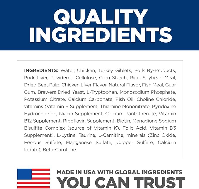 Hill's Science Diet Urinary Hairball Control, Adult 1-6, Urinary Track Health & Hairball Control Support, Wet Cat Food, Chicken Minced, 5.5 oz Can, Case of 24