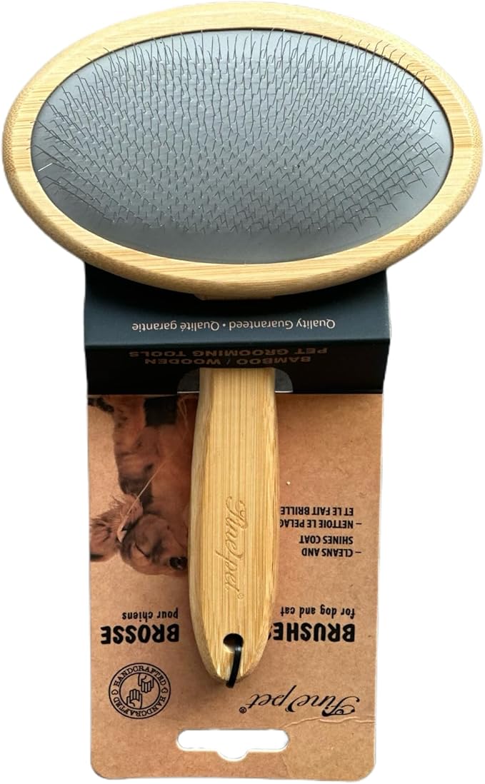 Dog Slicker Brush for Shedding Medium or Long Haired Pets Grooming Brush for Large Dogs to Remove Loose Hair Tangles and Knots L