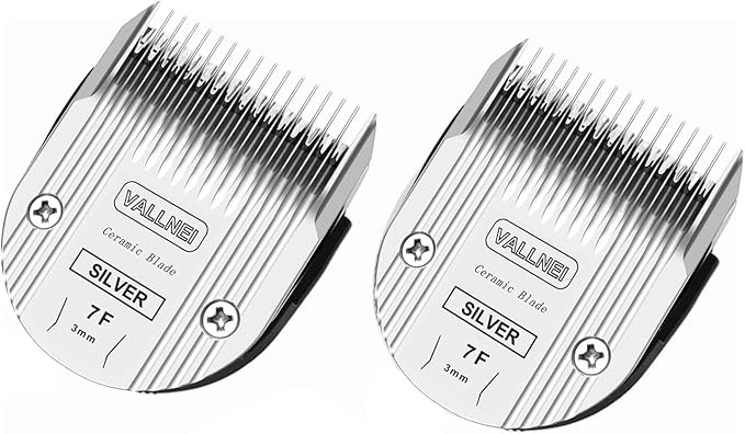 Detachable Adjustable Pet Dog Grooming Clipper 5-in-1 Blade Compatible with WAHL Professional Animal Blade Arco, Bravura, Chromado, Creativa, Figura, and Motion Pet, Dog, and Horse Clippers(7F)(2PACK)