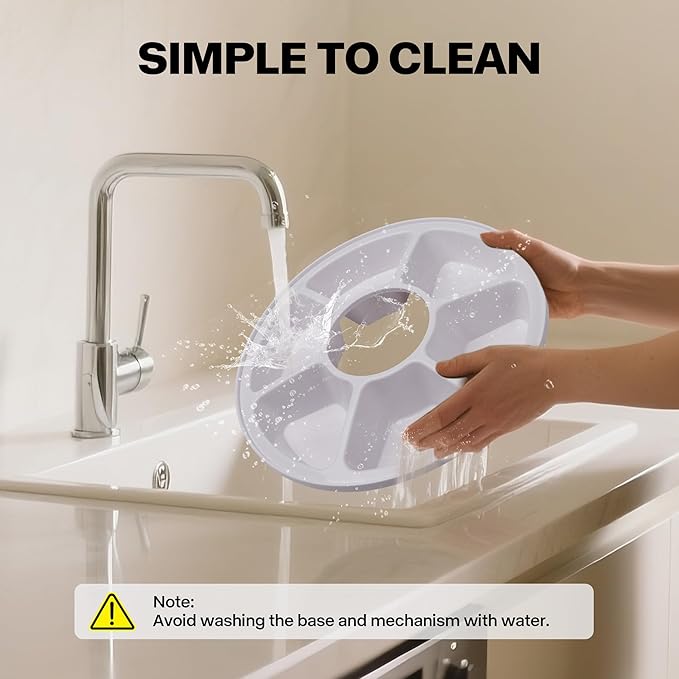 Pawise Automatic Cat Feeder, 6-Meal Programmable Pet Food Dispenser with Bird Chirp Sound Alert, Battery Operated, BPA-Free, Bonus Snack Ball Toy, for Cats & Small Dogs（Batteries Not Included