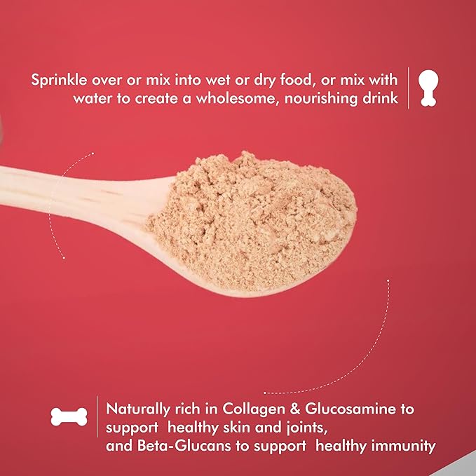 King Lou Pets + BK Pets - Bone Broth Booster Holistic Defense - Beef Bone Broth Topper - Beef Bone Broth and Turkey Tail Mushroom - Bone Broth for Holistic Immune Defense - Dogs and Cats Bone Broth