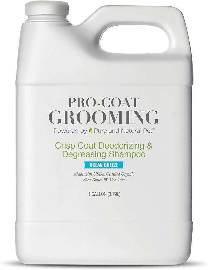 Pro-Coat Grooming - Crisp Coat Deodorizing & Degreasing Shampoo (Ocean Breeze) - 1 Gallon