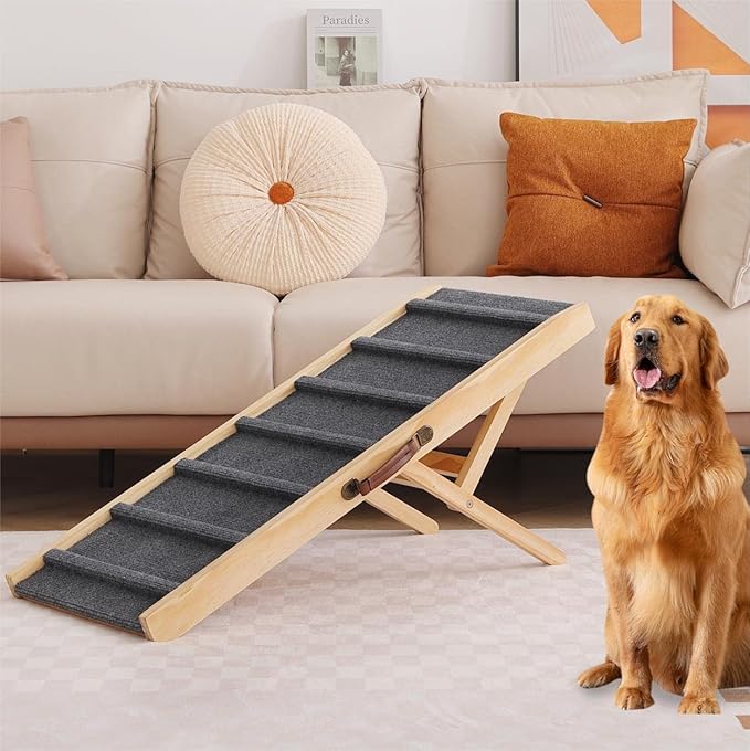 Large Dog Pet Ramp Stairs for Bed Couch Car Truck SUV,Dog Pet Ramp for Small Large Dogs Pets to Get on High Bed Truck Couch Sofa