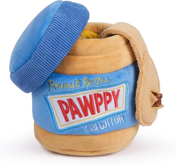 Interactive Dog Enrichment Toy, Cute Crinkle&Snuffle Puppy Toys, Hide & Seek Puzzles, Peanut Butter Jar Toys for Brain Stimulation, for All Dog Sizes