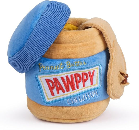 Interactive Dog Enrichment Toy, Cute Crinkle&Snuffle Puppy Toys, Hide & Seek Puzzles, Peanut Butter Jar Toys for Brain Stimulation, for All Dog Sizes