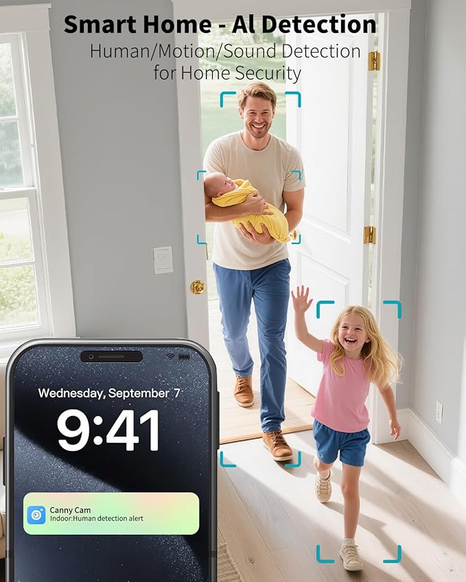 VIMTAG Indoor Security Camera 2.5K, Pet Camera with Speaker Pan 360° View, Cameras for Home Security Pet Baby Dog w/Motion Tracking Night Vision Phone App, 2-Way Audio, 24/7 SD & Cloud Storage,w/Alexa