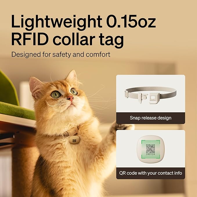 PETLIBRO RFID Automatic Cat Feeder, Collar Tag-Activated Personalized Meals, 5G&2.4G Wi-Fi Programmable Cat Food Dispenser with Cats Recognition & Diet Tracking for Multi-Pet Homes and Different Diets