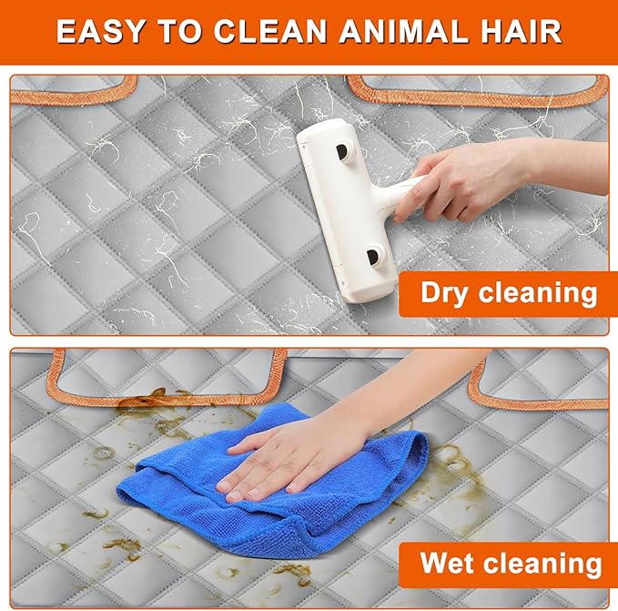 Dog Car Seat Cover Compatible with Ford Maverick/Hyundai Santa Cruz, Waterproof Pet Bench Seat Cover for Back Seat, 600D Heavy Duty Scratch Proof Nonslip Truck Seat Covers for Dogs