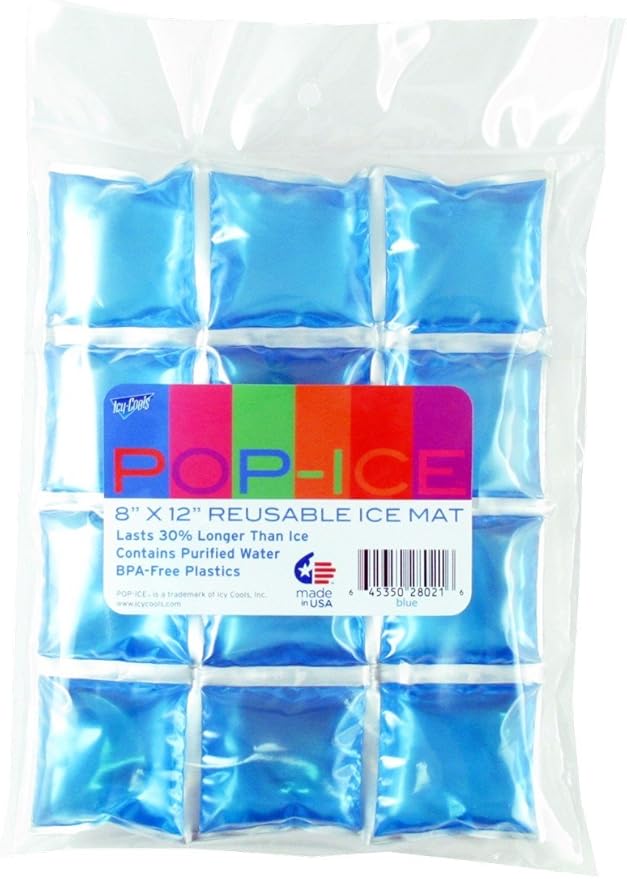 ICY-COOLS Reusable Ice Packs for Coolers - Flexible Ice Sheets, Flat and Long-Lasting for Camping or Lunch Boxes, 10x16 & 8x12, 1 or 3 Pack