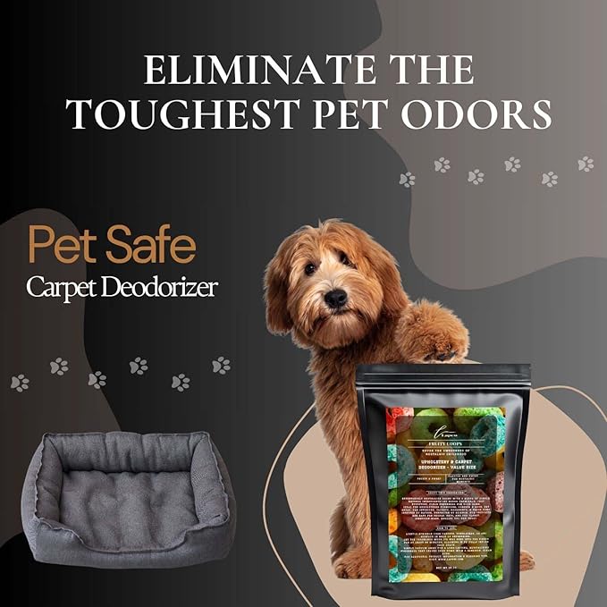 Fruity Loops Carpet Freshener Powder Refill 36 oz | Powerful Odor Eliminator for Home | Upholstery Deodorizer | Carpet Deodorizer | Pet Urine | Cat Litter Box