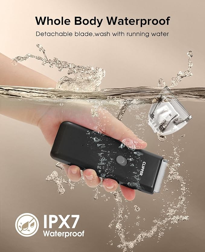 Dog Clipper for Matted & Long Hair,Quiet Pet Paw Hair Trimming Groomer,Handy Cordless Rechargeable Waterproof Shaver Kits for Cats,Small Dogs & Animals Black