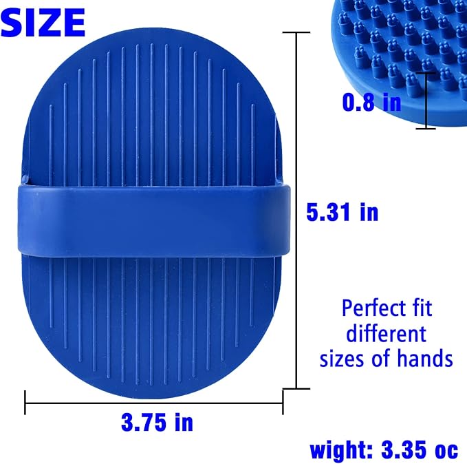 Dog Grooming Brush, Dog Shampoo Bath Brush Shedding Soothing Massage Rubber Comb for Long Short Haired Dogs and Cats 2pcs