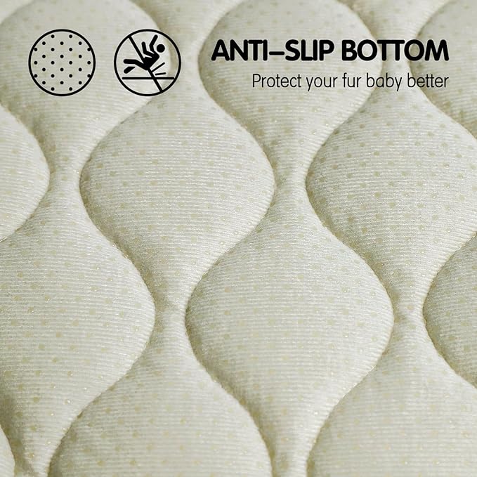 furrybaby Dog Bed Mat Flat Crate Mat with Anti-Slip Bottom Machine Washable Pet Kennel Pad for Dog Sleeping (M 30x19'', Grey Mat)