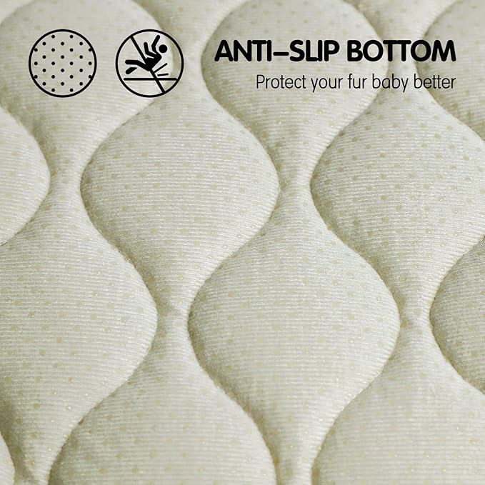 furrybaby Dog Bed Mat Flat Crate Mat with Anti-Slip Bottom Machine Washable Pet Kennel Pad for Dog Sleeping (XS 22x13'', Grey Mat)