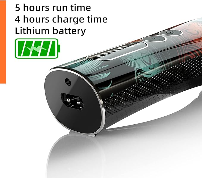 shernbao Professional Animal Grooming Clipper for Thick Heavy Coats, 5-Speed Low Noise Powerful Corded/Cordless 5-in-1 Blade for Small & Large Pet, Dog, Cat, Horse