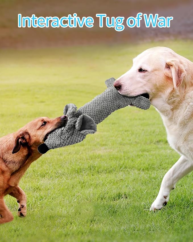 Dog Toys, Squeaky Plush No Stuffing Crinkle Dog Toy for Small Medium Large Dogs, [5 Pack] Interactive Puppy Teething Water Bottle Dog Chew Toy