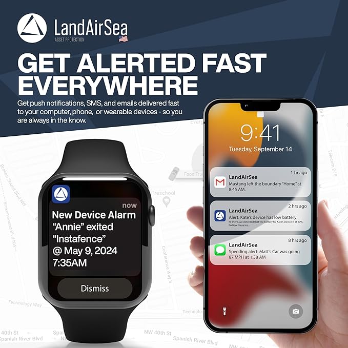 LandAirSea Overdrive GPS Tracker — Extended Life Battery, Magnetic, and Waterproof. Commercial GPS Tracker for Vehicles, Trailers, Equipment, and Assets. Real-Time Global Tracking.