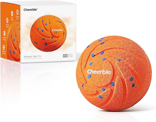 Cheerble Smart Interactive Dog Toy, Wicked Ball AIR, Automatic Moving, Bouncing, Rotating, IPX7 Waterproof Rating, Active Rolling Ball for Medium and Large Dogs