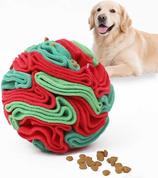 Snuffle Ball for Dogs - Interactive Dog Toys to Keep Them Busy, Dog Puzzle Toy with Soft Fabric for Small, Medium, Large Dogs Daily Companionship, Training Reward Gift