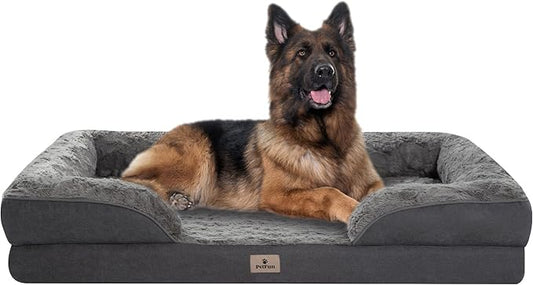Orthopedic Dog Bed for Extra Large Dogs - XL Plus Waterproof Dog Sofa Beds, Supportive Foam Pet Couch Bed with Removable Washable Cover, Waterproof Lining and Nonskid Bottom