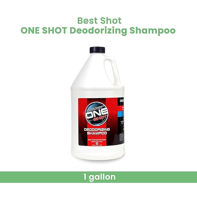 Best Shot One Shot Deodorizing Shampoo, Coat and Skincare Product for Dogs, Cats, and Horses, Eliminates Foul Odors, 1 Gallon