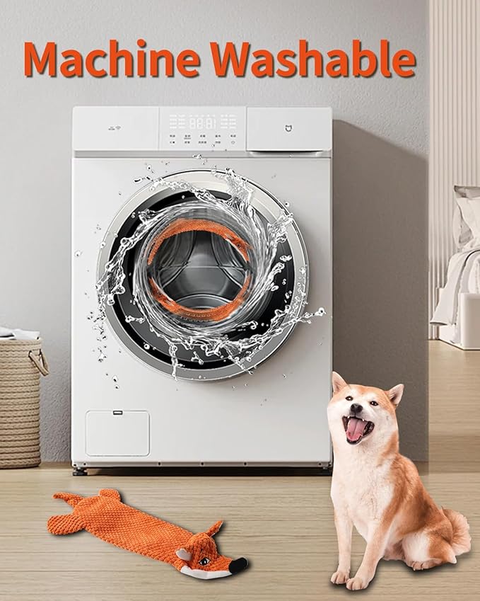 Dog Toys, Squeaky Plush No Stuffing Crinkle Dog Toy for Small Medium Large Dogs, [3 Pack] Interactive Puppy Teething Water Bottle Dog Chew Toy