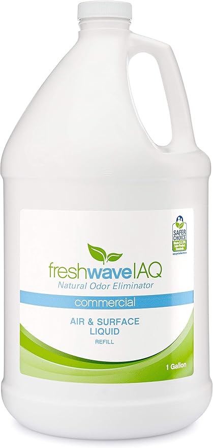 Fresh Wave IAQ Commercial Odor Eliminating Air & Surface Liquid, 1 Gallon | Safer Odor Relief | Natural Plant-Based Odor Eliminator | Odor Absorber for Home or Commercial Areas