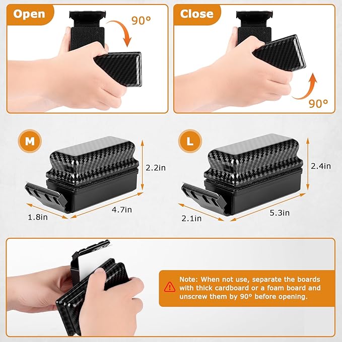 hygger Magnetic Fish Tank Cleaner, Aquarium Glass Cleaner with 2 Detachable Algae Scraper Blade, Floating Scrubber Brush for 1/5"-1/2" Glass/Acrylic Thick Tank, Strong Magnet Algae Remove Tool, M