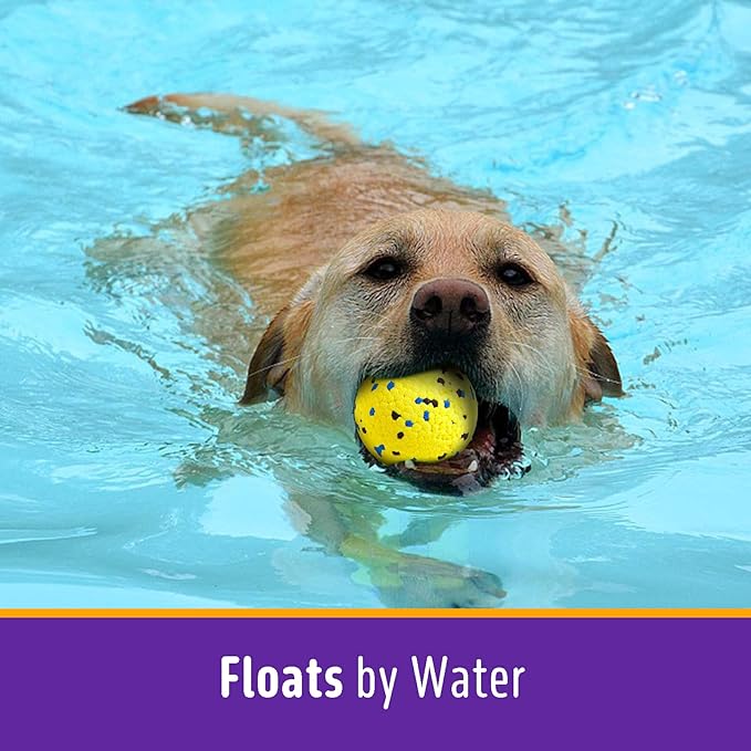 Dog Balls Tennis Ball Dog Toys for Aggressive Chewers, Floating Water Toy, Teething & Fetch Toy for Large Medium Small Dogs and Puppies (1 Ball)